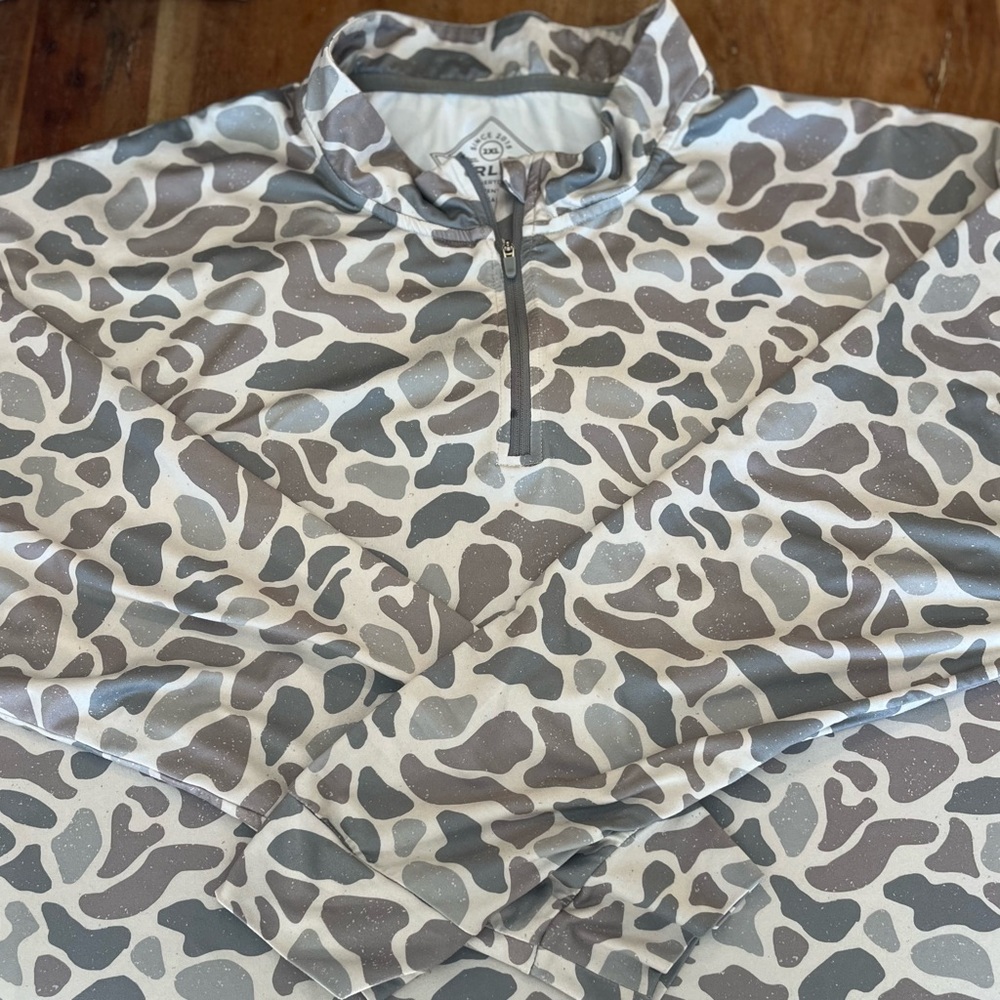 BURLEBO XXL Camouflage 1/4 zip
